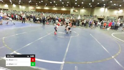 46 lbs 5th Place - Kiah Alcon, Stout Wrestling Academy vs Jaxon Ullom, Crater Mat Club