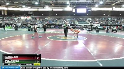 114 lbs Quarterfinal - Isabella Rice, Post Falls vs Talea Nichols, Rocky Mountain