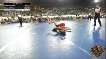 82 lbs Rr Rnd 1 - Blake Maestas, Juggernaut Wrestling Club vs Della Howell, Henryetta Knights Wrestling Club