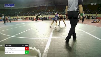 120 lbs Quarterfinal - Talyn Minney, Cushing vs Kiley Bread, Little Axe Women's Wrestling