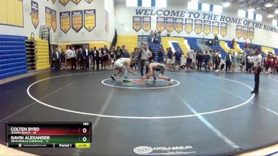 160 lbs Finals (8 Team) - Colten Byrd, Jensen Beach vs Gavin Alexander, Zephyrhills Christian