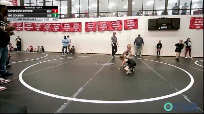 49 lbs Quarterfinal - Maverick Potter, Weatherford Youth Wrestling vs Bo Golden, Team Nomad