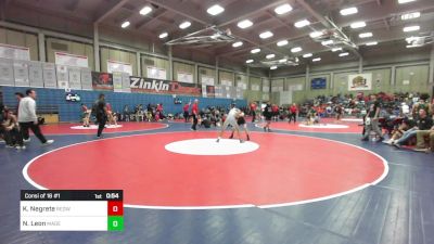 120 lbs Consi Of 16 #1 - Kobe Negrete, Redwood -Visalia vs Nathan Leon, Madera South