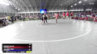 144 lbs Quarters & 1st Wb (16 Team) - Mason Salas, Arkansas vs Dominic Meli, Colorado