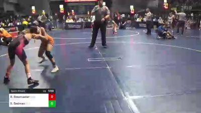 108 lbs Semifinal - Riley Bowmaster, Jersey Shore vs Sage Badman, Selinsgrove