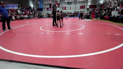 43 lbs Quarterfinal - Dawsyn Hawkins, Hulbert vs Zayden Newman, Miami