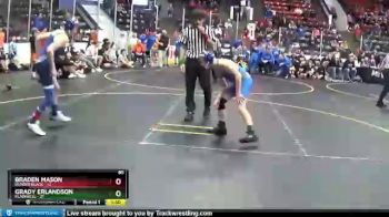 85 lbs Finals (8 Team) - Grady Erlandson, Plainwell vs Braden Mason, Dundee Black