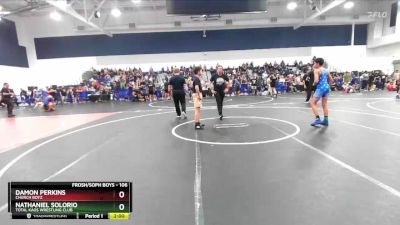 106 lbs Champ. Round 2 - Nathaniel Solorio, Total Kaos Wrestling Club vs Damon Perkins, Church Boyz