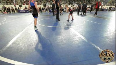 50 lbs Quarterfinal - Dellaray Leniger, Team Nomad vs Sadie Beavers, Harrah Little League Wrestling