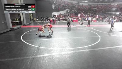 90 lbs Champ. Round 2 - William Maciejewski, Oconto Falls/Abrams Youth Wrestling vs Landon Nacotee, Shawano
