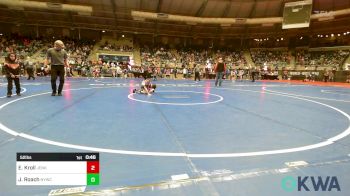 52 lbs Round Of 16 - Elijah Kroll, Jenks Trojan Wrestling Club vs Jonathan Roach, Newcastle Youth Wrestling