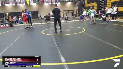 120 lbs Cons. Round 3 - Sawyer Nelson, Sebolt Wrestling Academy vs Carl Shew, Iowa