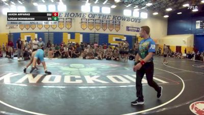 150 lbs Semis & Wb (16 Team) - Jaxon Arfaras, Braves WC vs Logan Hornbaker, Naperville Central