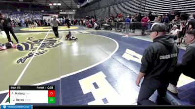 55 lbs Champ. Round 2 - Josephine Reyes, Gig Harbor Grizzlies Wrestling Club vs Alia Maleng, Tri-Town Bullyz Wrestling