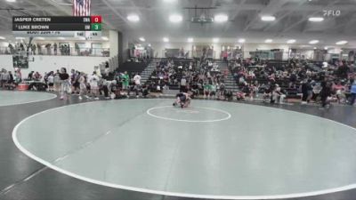 70 lbs Cons. Semi - Luke Brown, Open Mats vs Jasper Creten, SlyFox Wrestling Academy