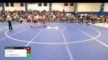 285 lbs Round Of 16 - Joao Pedro Pires, Catholic Memorial vs Brady Bekkenhuis, Arlington