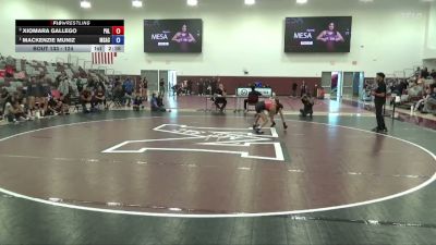 124 lbs 1st Place Match - Mackenzie Muniz, Mt. San Antonio College vs Xiomara Gallego, Palomar College