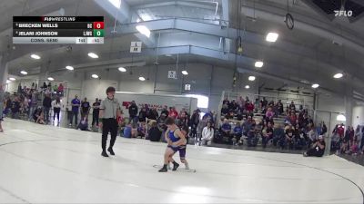 35 lbs Cons. Semi - JeLani Johnson, Little Jays Wrestling Club vs Brecken Wells, Battle Creek