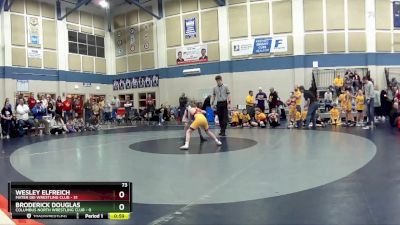 73 lbs Round 3 (4 Team) - Wesley Elfreich, Mater Dei Wrestling Club vs Broderick Douglas, Columbus North Wrestling Club