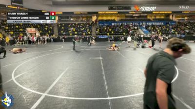 132 lbs Champ. Round 1 - Trevor Christenson, Basehor-Linwood HS vs Brady Brasch, Don Bosco