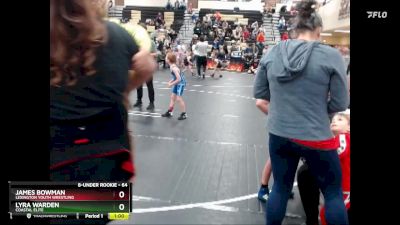 64 lbs Cons. Semi - Lyra Warden, Coastal Elite vs James Bowman, Lexington Youth Wrestling