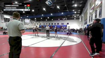 135 Girls Semifinal - Lauren Zaragoza, Brawley vs Addison Taufa, San Marcos
