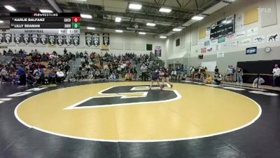 145 lbs Semifinal - Karlie Balfanz, Campbell County vs Lilly Seaman, Sheridan