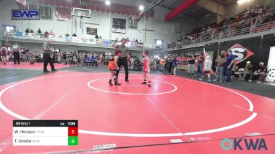 67-70 lbs Rr Rnd 1 - William Henson, Fort Gibson Youth Wrestling vs Truex Goode, Roland Youth League Wrestling