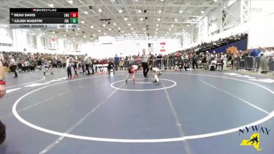 80 lbs Cons. Round 2 - Julien Maestri, Club Not Listed vs Beau Davis, LeRoy Wrestling Club