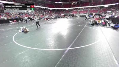 D3-113 lbs Quarterfinal - Blake Underwood, Marathon vs Carson Weiler, Auburndale