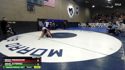 150 lbs 7th Place Match - Israel Gutierrez, South High vs Brody Preisendorf, Redwood