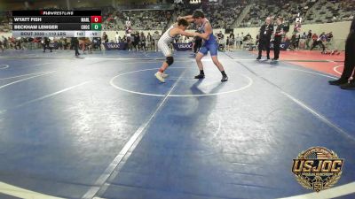110 lbs Rr Rnd 2 - Wyatt Fish, Marlow Outlaws vs Beckham Leniger, Choctaw Ironman Youth Wrestling