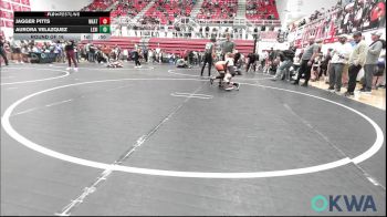 61 lbs Round Of 16 - Jagger Pitts, Weatherford Youth Wrestling vs Aurora Velazquez, Lexington Wrestling Club