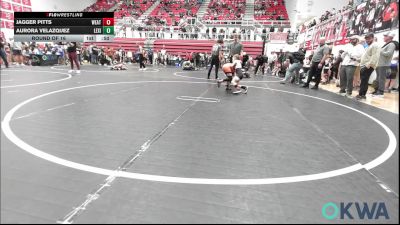 61 lbs Round Of 16 - Jagger Pitts, Weatherford Youth Wrestling vs Aurora Velazquez, Lexington Wrestling Club
