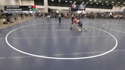 144 lbs Cons. Sub-semis - Noah Dawejko, Cabot Wrestling Club - CPR vs Jacob Penzkover, LaCrosse Area Wrestlers