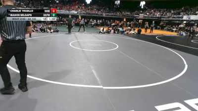 6A 132 lbs Quarterfinal - Charlie Trujillo, Austin Vandegrift vs Mason Milsaps, Conroe Woodlands College Park