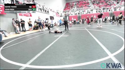 52 lbs Consi Of 8 #2 - Hayes Young, Perry Wrestling Academy vs Adan Reza, Watonga Youth Wrestling