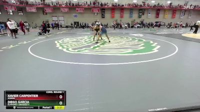 149 lbs Cons. Round 1 - Xavier Carpentier, Albion vs Diego Garcia, Elmhurst University