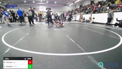 43 lbs Consi Of 4 - Kainen Hunter, Vian Wrestling Club vs Ember Shelton, Team Tulsa Wrestling Club