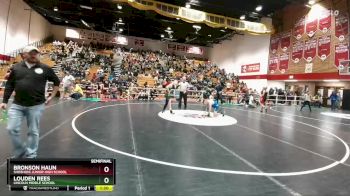 100 lbs Semifinal - Bronson Haun, Shoshoni Junior High School vs Louden Rees, Lincoln Middle School