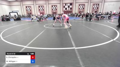 120 lbs Round Of 32 - Santiago Chrisjohn, Ny vs Mason Milligan, De