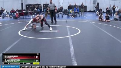 92 lbs Round 4 (6 Team) - Chase Sukanick, Grit Mat Club Blue vs Elijah Friend, Warhawks