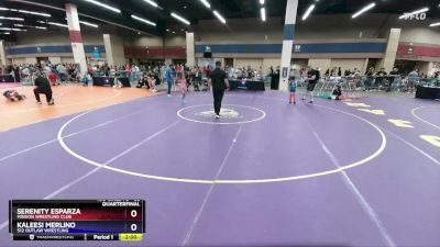 53 lbs Quarterfinal - Serenity Esparza, Mission Wrestling Club vs Kaleesi Merlino, 512 Outlaw Wrestling