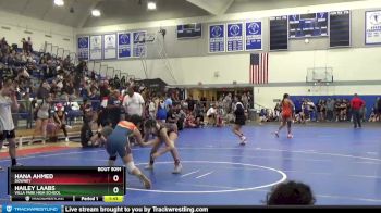 126 lbs Quarterfinal - Hana Ahmed, Downey vs Hailey Laabs, Villa Park High School