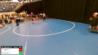 5th - 6th grade - 82 Semis - Ryker Norman, Ubasa Wrestling Academy vs Logan Pigott, Siouxland Wrestling Academy