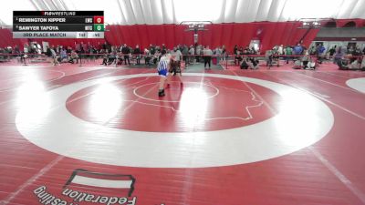 12U Boys - 160 lbs 3rd Place Match - Sawyer Tafoya, Maverick Training Center vs Remington Kipper, Lancaster Wrestling Club