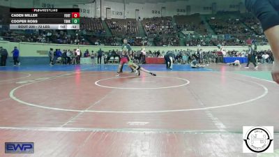 72 lbs Consi Of 4 - Caden Miller, Fort Gibson Youth Wrestling vs Cooper Ross, Tonkawa