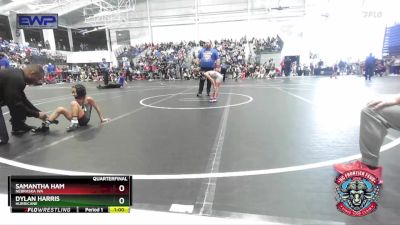 52-55 lbs Quarterfinal - Samantha Ham, Nebraska WA vs Dylan Harris, Hurricane