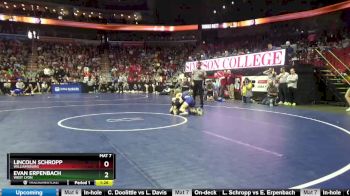 2A-106 lbs Champ. Round 2 - Lincoln Schropp, Williamsburg vs Evan Erpenbach, West Lyon