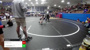 49 lbs Rr Rnd 3 - Boston Fry, Morrison Takedown Club vs Christian Schwahn, Harrah Little League Wrestling